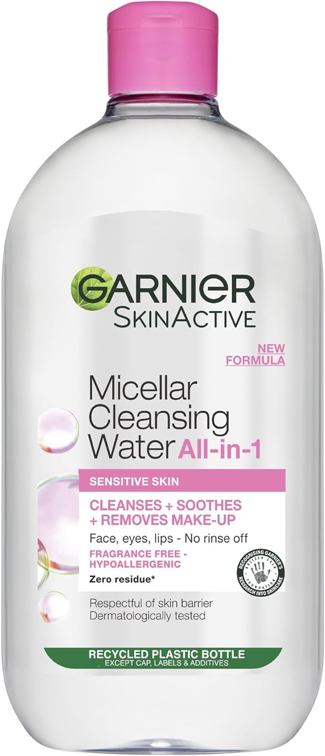 Garnier Skinactive Micellar Cleansing Water, Sensitive Unscented, Gluten Fr700ml