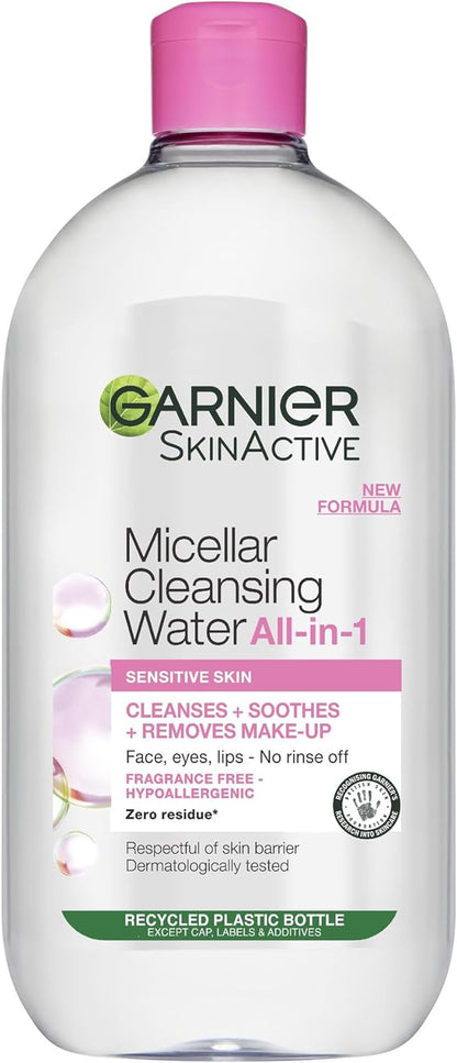 Garnier SkinActive Micellar Cleansing Water Sensitive, Unscented, Gluten-Free – 700ml