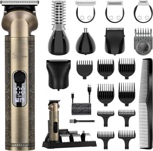 Hatteker Beard Trimmer Kit Professional Hair Clipper Zero Gapped