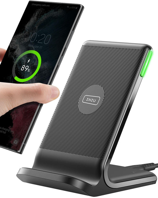 INIU Wireless Charger, 15W Fast Wireless Charging Stand Qi Certified Sleep
