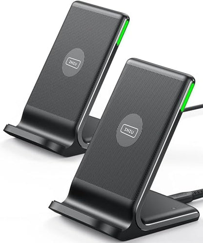 INIU Wireless Charger, 15W Fast Wireless Charging Stand Qi Certified Sleep
