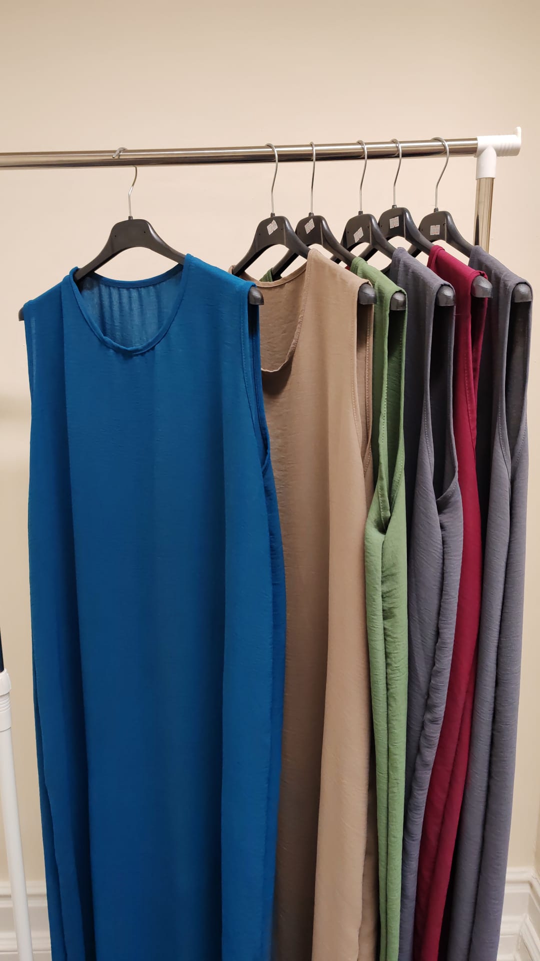 Sleeveless Modest Inner Slip Dress | Long Layering Tunic for Abayas- 1 Pc