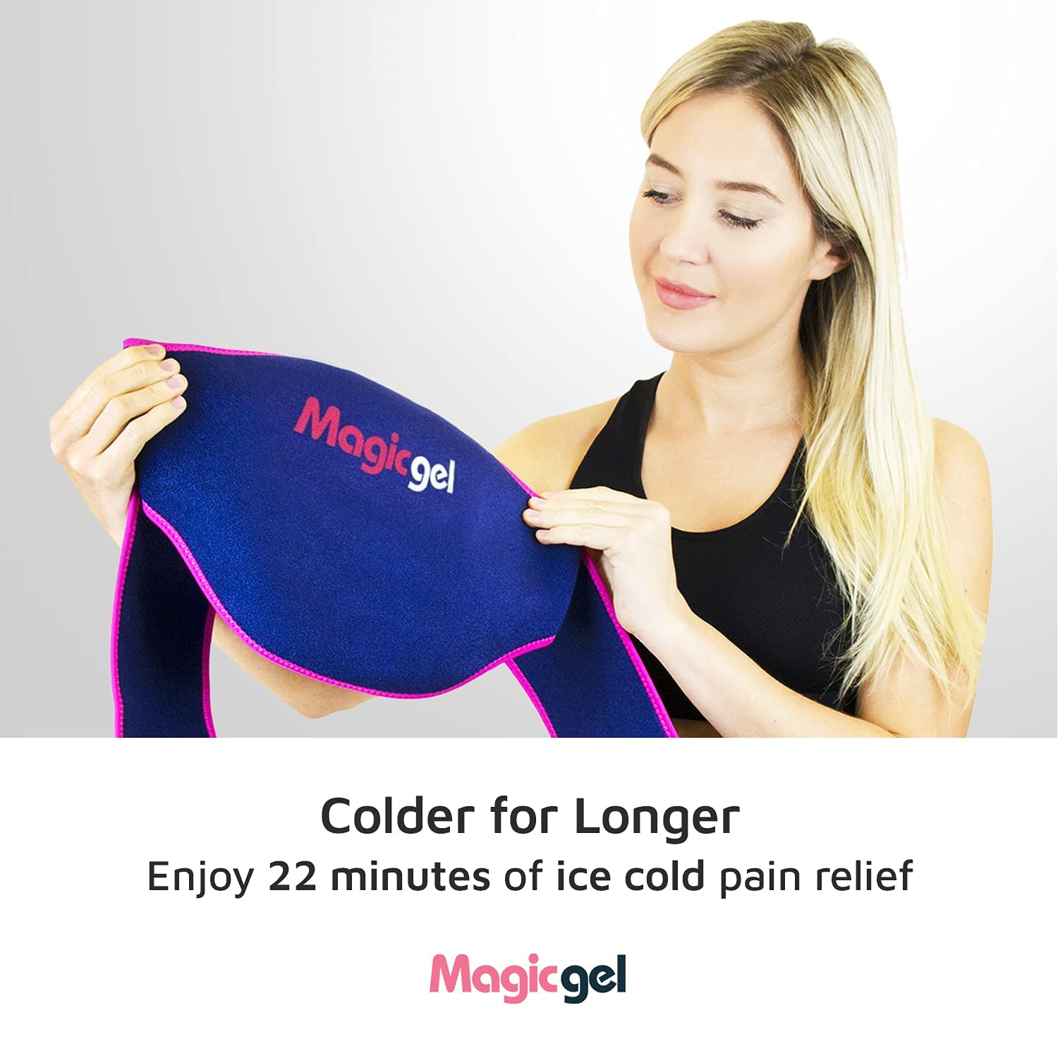 Magic Gel Ice Pack for Back Pain Relief 2 Lower Back Gel Wrap for Hot or Cold Therapy Relief for Lower Lumbar, Sciatic Nerve, Herniated or Degenerative Disc,Tailbone Pain
