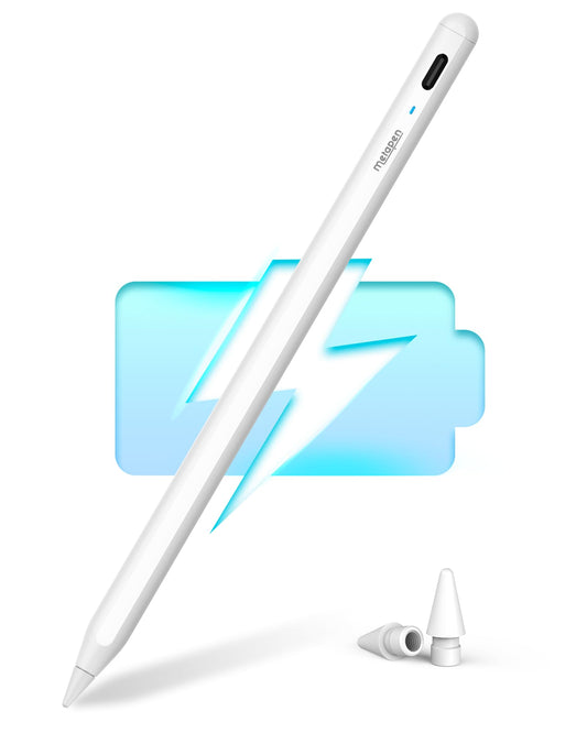 Metapen Pencil A8 Compatible iPad 2X Faster Charge, Palm Rejection, Tilt Sensitivity Stylus Pen Compatible Apple iPad/ Pro 12.9/11/13 Inch, iPad Air 3-6, iPad Mini 5/6