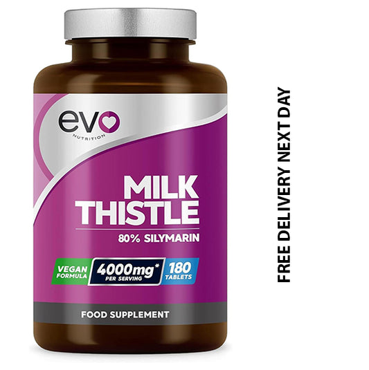Milk Thistle Tablets 4000mg | 80% Silymarin | 180 Tablets (3-month supply) | High Strength Vegan Supplement | Liver Support | Milk Thistle Capsules Alternative | Made in the UK