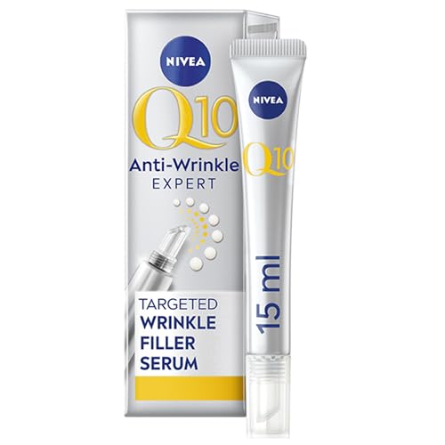 NIVEA Q10 Anti-Wrinkle Power Expert Wrinkle Filler Serum (15ml), Face Serum with Pure Coenzyme and Bioxifill Peptides Reduces Fine Lines and Wrinkles