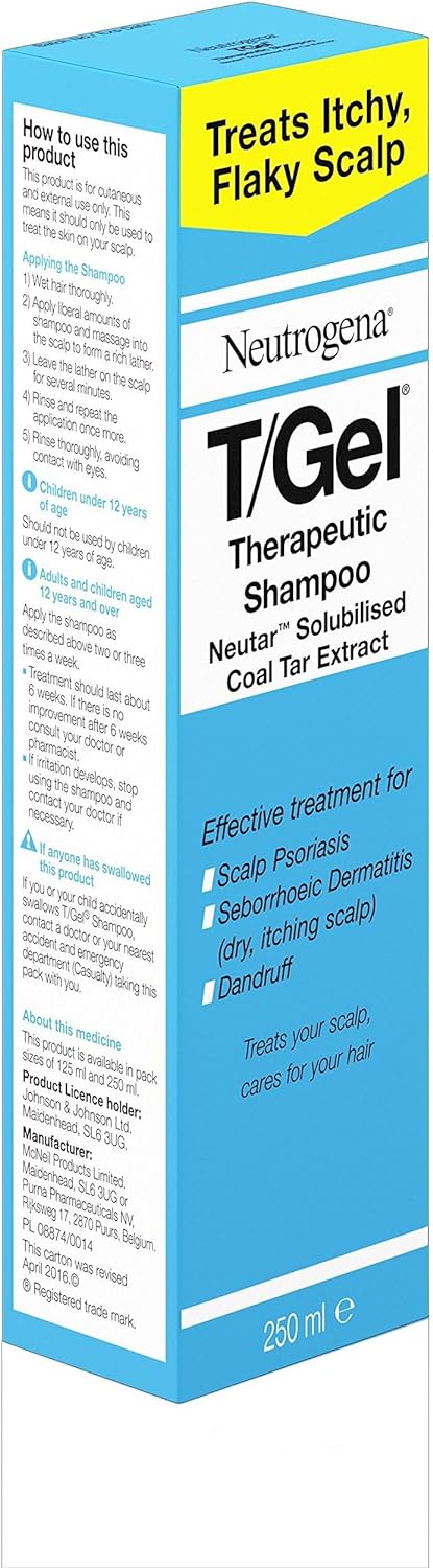 Neutrogena T/Gel Therapeutic Shampoo Itchy Scalp and Dandruff Treatment 250ml