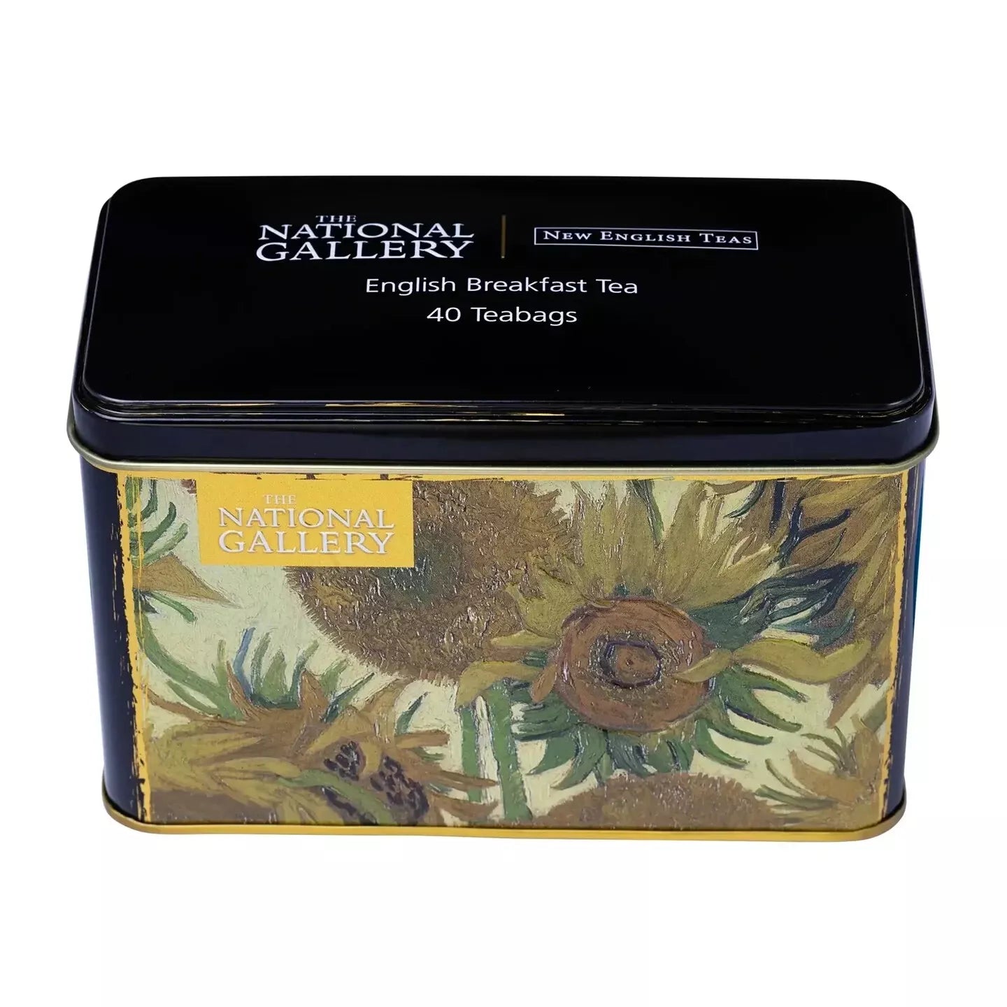New English Teas Sunflowers by Van Gogh Tea Tin with 40 English Breakfast Teabag