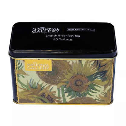 New English Teas Sunflowers by Van Gogh Tea Tin with 40 English Breakfast Teabag