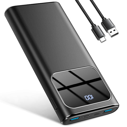 Power Bank, 10000mAh High-Speed Charging Dual Current Mode Battery Pack with USB C Input & Output, PD15W PowerBank for iPhone Plus Pro Max Mini Samsung Xiaomi iPad