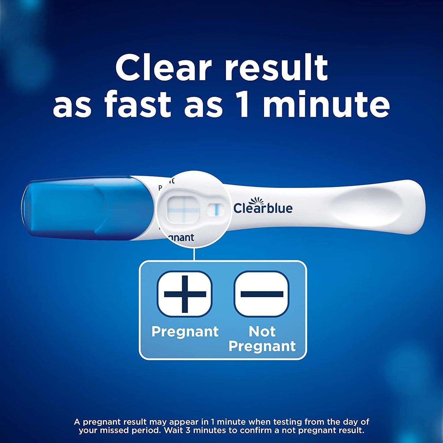 Clearblue Pregnancy Test Double-Check &amp; Date Combo Pack, Result As Fast As 1 Minute (Visual Stick) &amp; Tells You How Many Weeks (Digital Stick), Kit Of 2 Tests (1 Digital, 1 Visual), Packaging May Vary