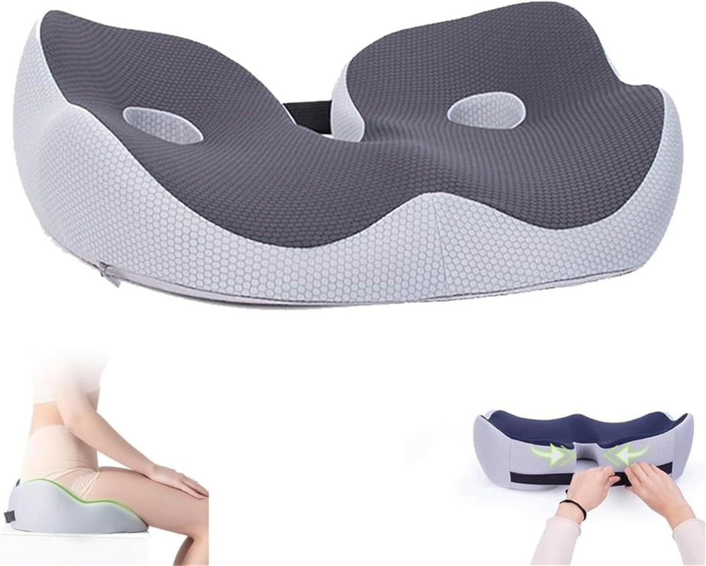 Qeepucak Outfany Ergoseat, Libiyi Outfany Ergoseat, Hilipert Ergoseat, Hilipert Memorys Foam Seat Cushion, Orthopedic Seat Cushion, for Long Sitting, Workers, Students for Studying, Writing