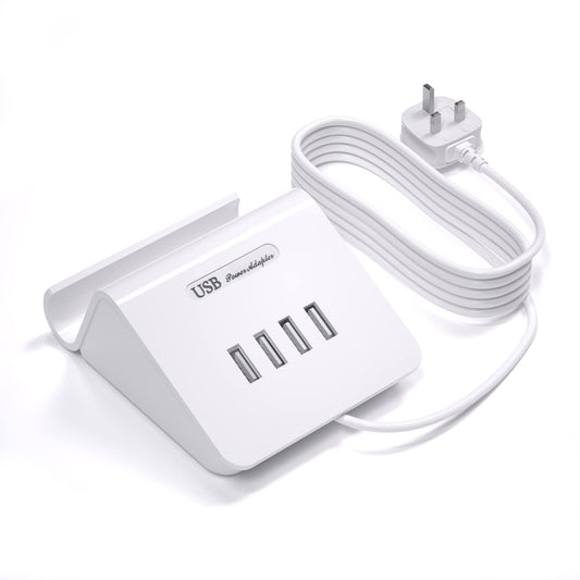 Qurzou USB Charging Station 25W USB Fast Charger Plug,Multi USB Wall Charger for iPhone 15/14/13/12,Samsung Galaxy S23/S22/S21,Android etc