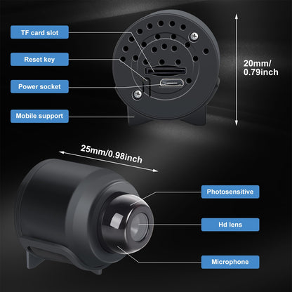 RANBENKY Hidden Camera Full HD 1080P Wireless Hidden Cameras Security Camera Indoor Nanny Cam with Night Vision Motion Detection App Control Mini Camera for Home Security Monitoring X5