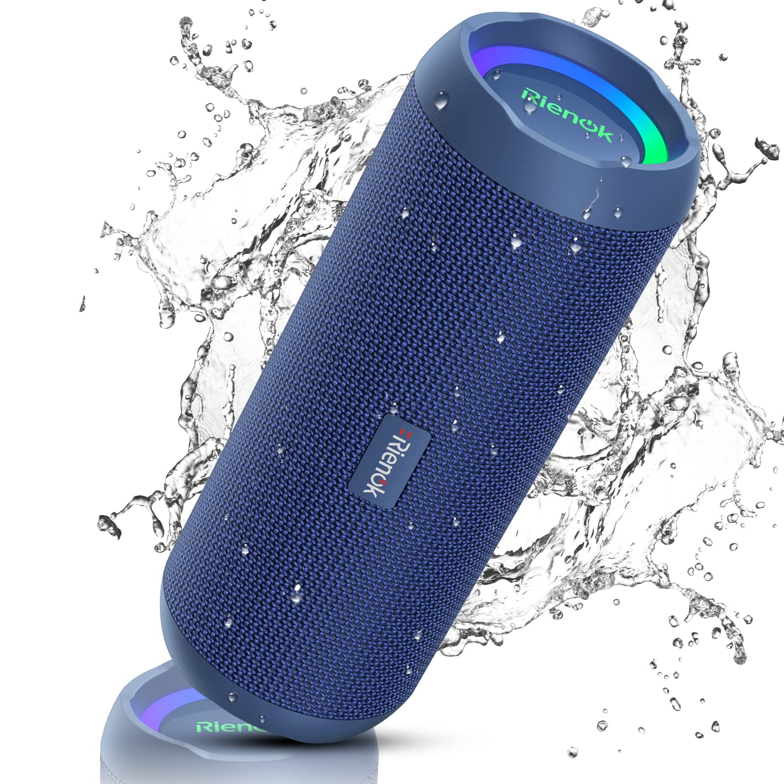 RIENOK Bluetooth Speaker Portable Wireless Bluetooth Speaker with 30W Enhanced Bass Waterproof Bluetooth Outdoor Speaker for Travel Sport