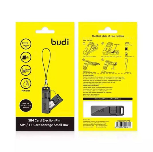 SIM Card Storage Case with Ejector Needle –Compact & Portable Anti-Lost Sim Card