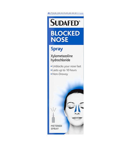 Sudafed Blocked Nose Spray, Relief from Congestion Caused by Head Cold and Allergies, Sinusitis, Helps Clear The Nasal Passage, Lasts Up to 10 Hours and Gets to Work in 2 Minutes, 15 Ml