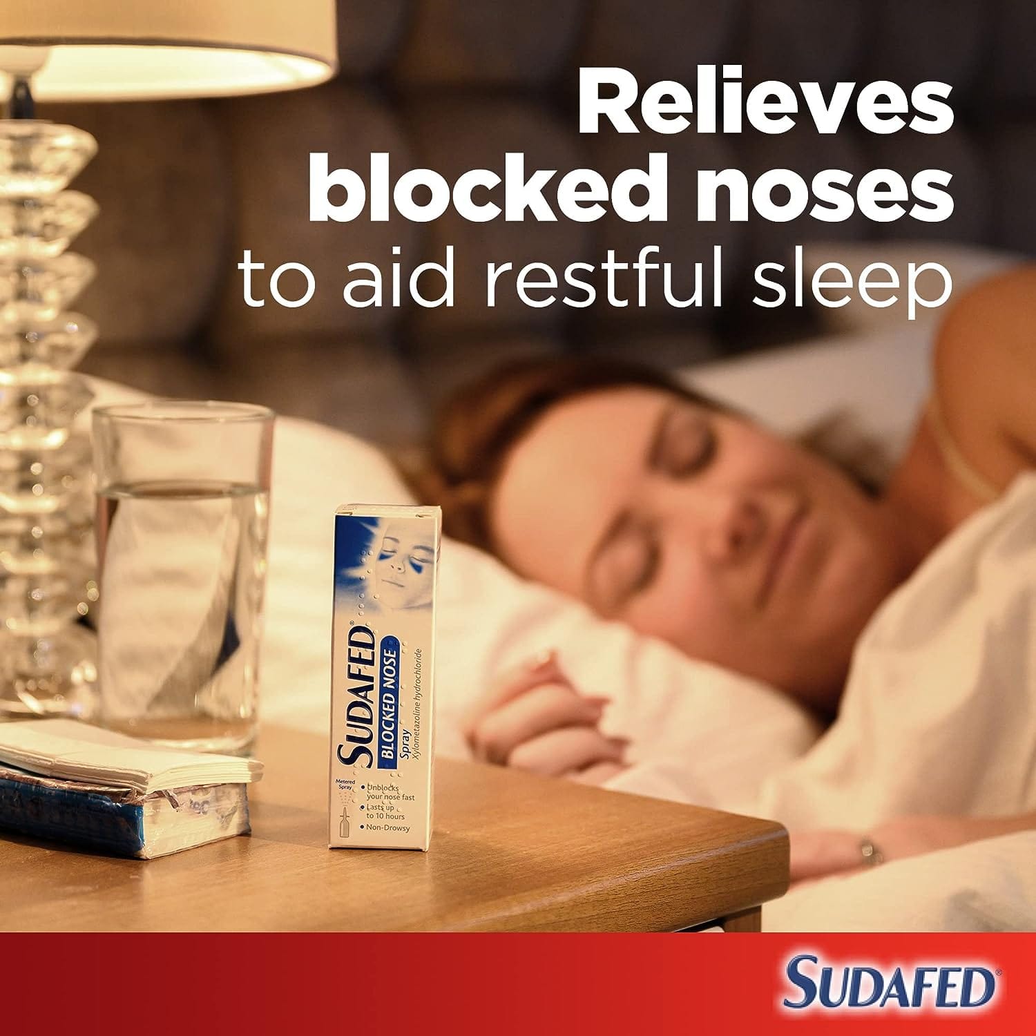 Sudafed Blocked Nose Spray, Relief from Congestion Caused by Head Cold and Allergies, Sinusitis, Helps Clear The Nasal Passage, Lasts Up to 10 Hours and Gets to Work in 2 Minutes, 15 Ml