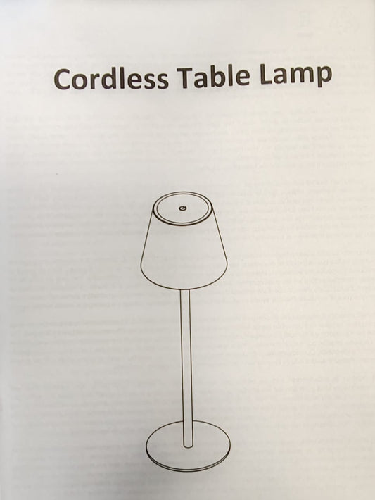 1 Cordless Table Lamp,Portable LED Desk Lamp, Rechargable.