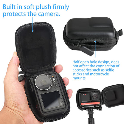 TalNite Black Mini Carrying Case for Gopro Hero,Hard Shell Travel Storage Case,Waterproof Bag Case for DJI Osmo Action,Akaso,Campark,YI Action Camera and More