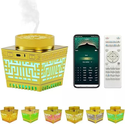 Telawah Quran Speaker & Mini Incense Burner Bakhoor,Remot Control with 114 Surah