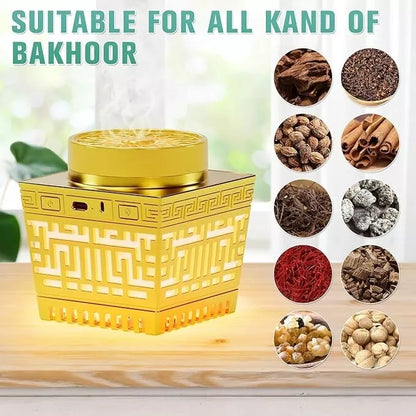 Telawah Quran Speaker & Mini Incense Burner Bakhoor,Remot Control with 114 Surah