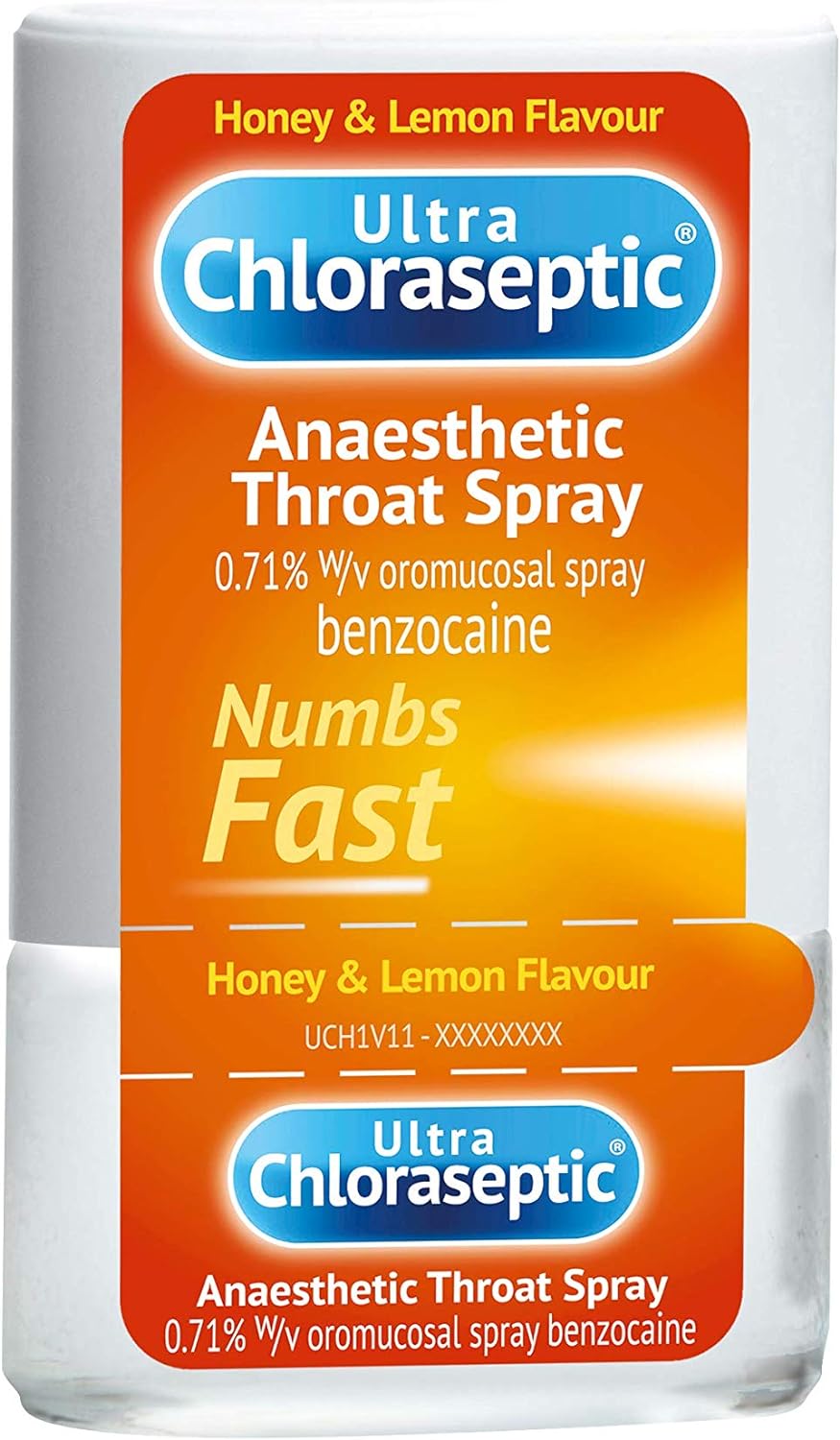 Ultra Chloraseptic Anaesthetic Throat Spray, 15ml, Honey & Lemon Flavour, fast