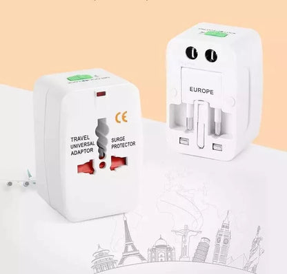 Universal Travel Adapter World Wide Use Multi Plug Charger UK EU AU US USB Ports