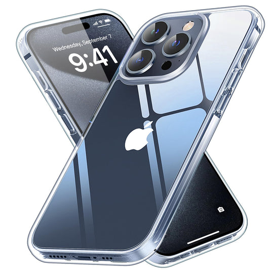 Vimiki Clear Designed for iPhone 15 Pro Max Case,Protective Bumper Hard PC Phone Cases, Thin Slim Fit Cover, Clear