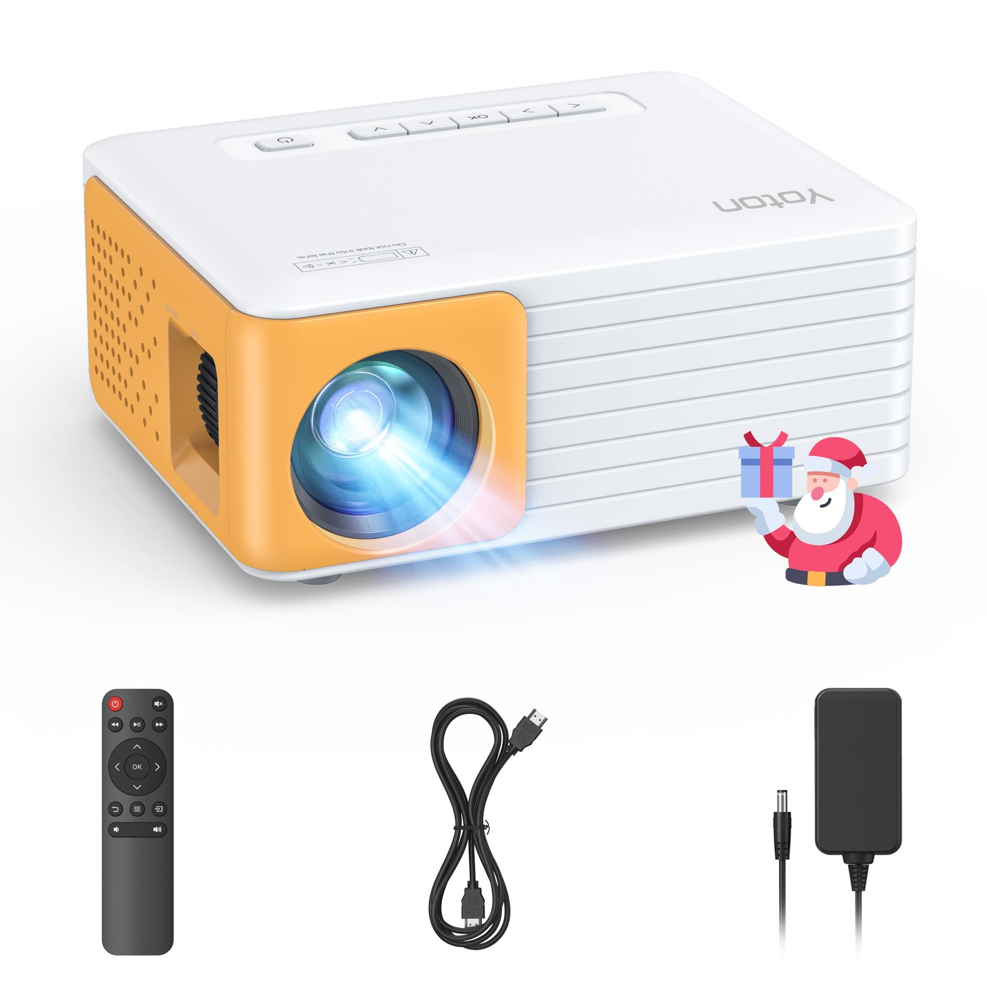 YOTON Y3 Mini Projector, Portable Phone Projector 1080P Full HD Support, Home Theater Movie Projector, Small Video Projector Compatible with HDMI,Smartphone,Tablet