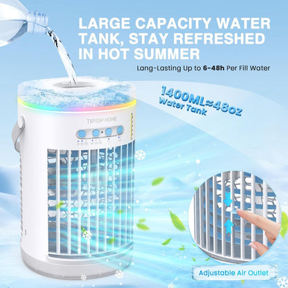 Portable Air Conditioner, 5 in 1 Air Cooler Mini Air Conditioner Fan