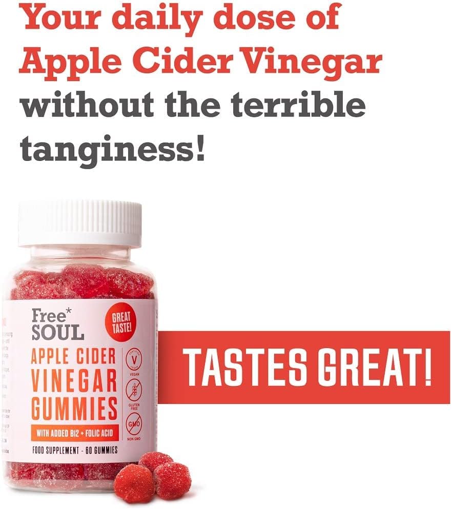 Apple Cider Vinegar 60 Gummies with Mother 1000Mg Weight lose Vitamin B12 HALAL