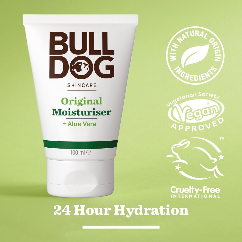 Men Original Moisturiser Face Cream BULLDOG Skincare for Normal Dry Skin 100