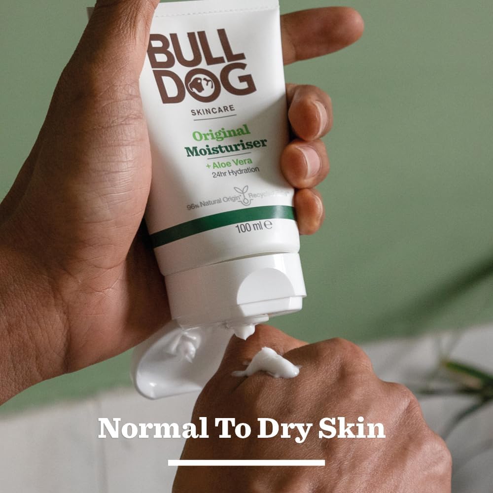 Men Original Moisturiser Face Cream BULLDOG Skincare for Normal Dry Skin 100