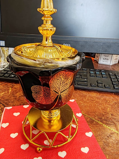 Bukhoor Burner + 2 Free Bukhoor Incense (Shams Al Emarat 40g & Dirham Gold 40g)