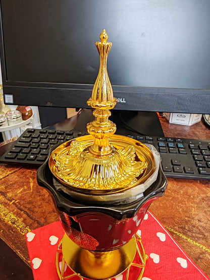 Bukhoor Burner + 2 Free Bukhoor Incense (Shams Al Emarat 40g & Dirham Gold 40g)