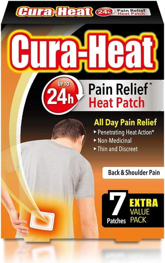 Pain relief Cure-Heat Back and Shoulder Pain heat patche 7 patches up to 24h