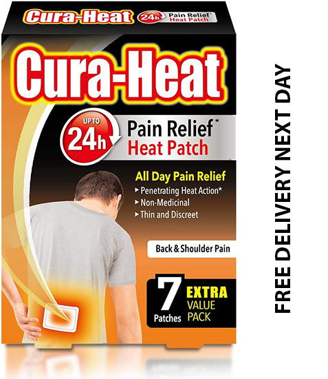 Pain relief Cure-Heat Back and Shoulder Pain heat patche 7 patches up to 24h