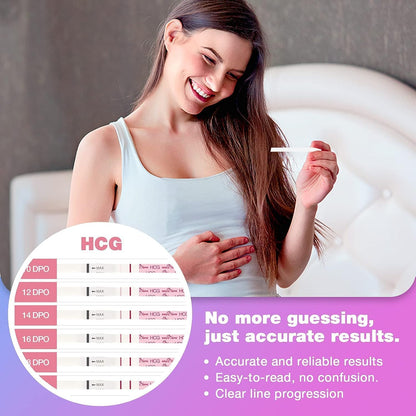 Easy@Home 50 Ovulation Test Strips and 20 Pregnancy Test Strips-Width of 5mm-Powered by Premom Ovulation