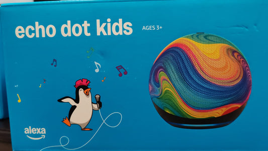 Echo Dot Kids (newest gen) | Wi-Fi and Bluetooth smart speaker with Alexa | Rainbow Swirl