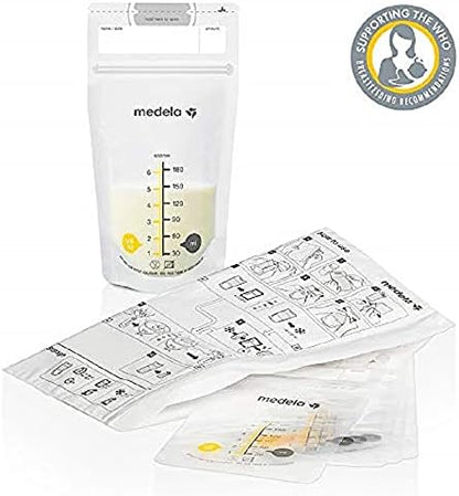 Breast Milk Storage Bags Medela Set of 180 ml - Pack of 50 BPA-free breast milk