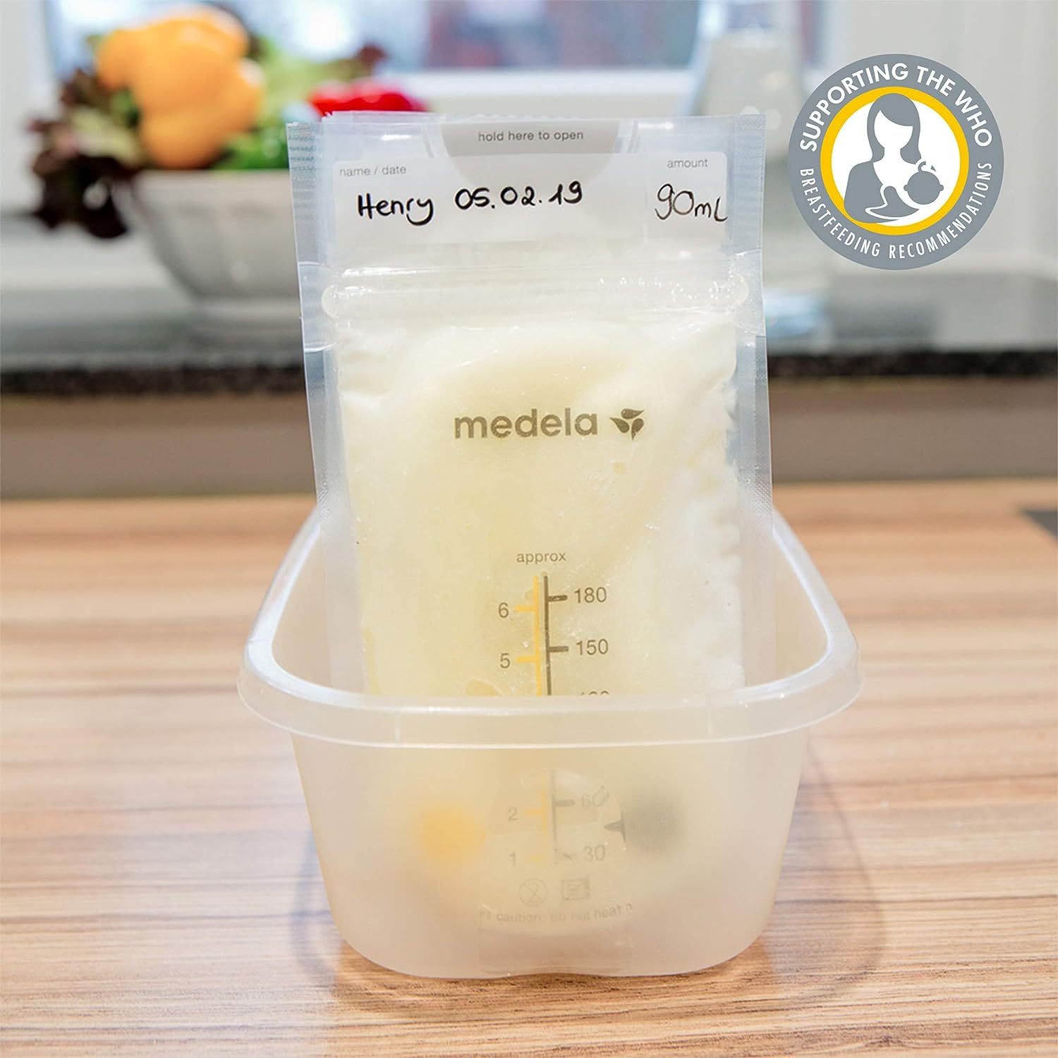 Breast Milk Storage Bags Medela Set of 180 ml - Pack of 50 BPA-free breast milk
