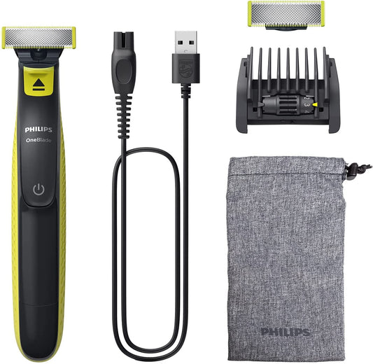 Philips OneBlade - Versatile Hair Grooming Tool for Trimming, Edging, and Shaving Any Hair Length - Original Blade (Model QP2724/30)