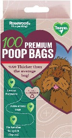 Poop Bags 100 Premium, Thic, Strong, Made From Recycled Plastic, Extra Strong Poop Bags For Dogs