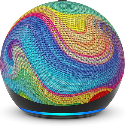 Echo Dot Kids (newest gen) | Wi-Fi and Bluetooth smart speaker with Alexa | Rainbow Swirl
