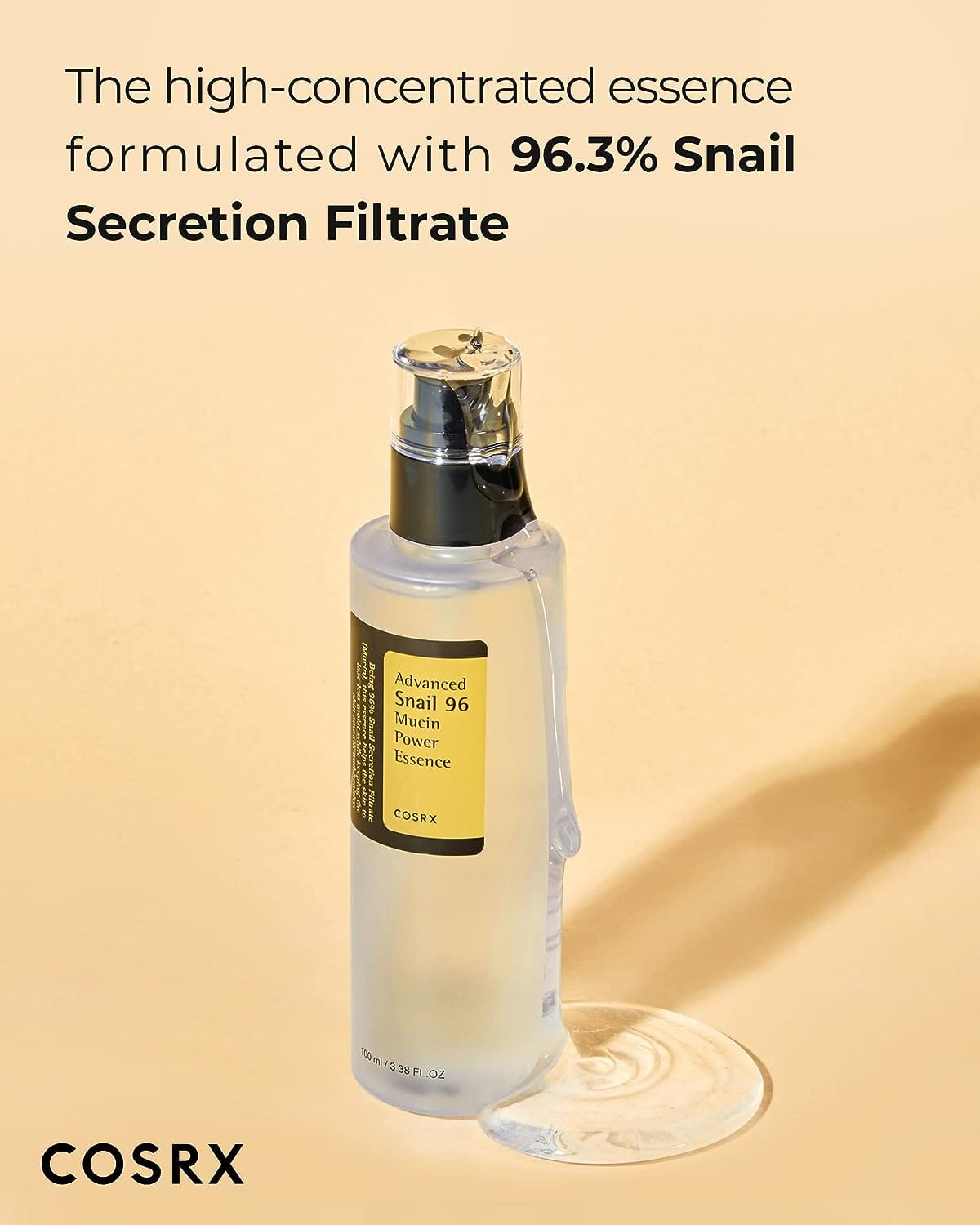 COSRX Advanced Snail 96 Mucin Power Essence 100ml | Snail Secretion Filtrate 96% | Skin Repair Serum | CPNP Registered | Korean Skin Care, Cruelty Free, Paraben Free