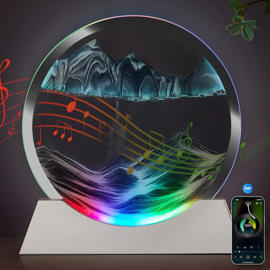 Sand Art Picture Bluetooth Speaker Wireless Rechargeable Blue