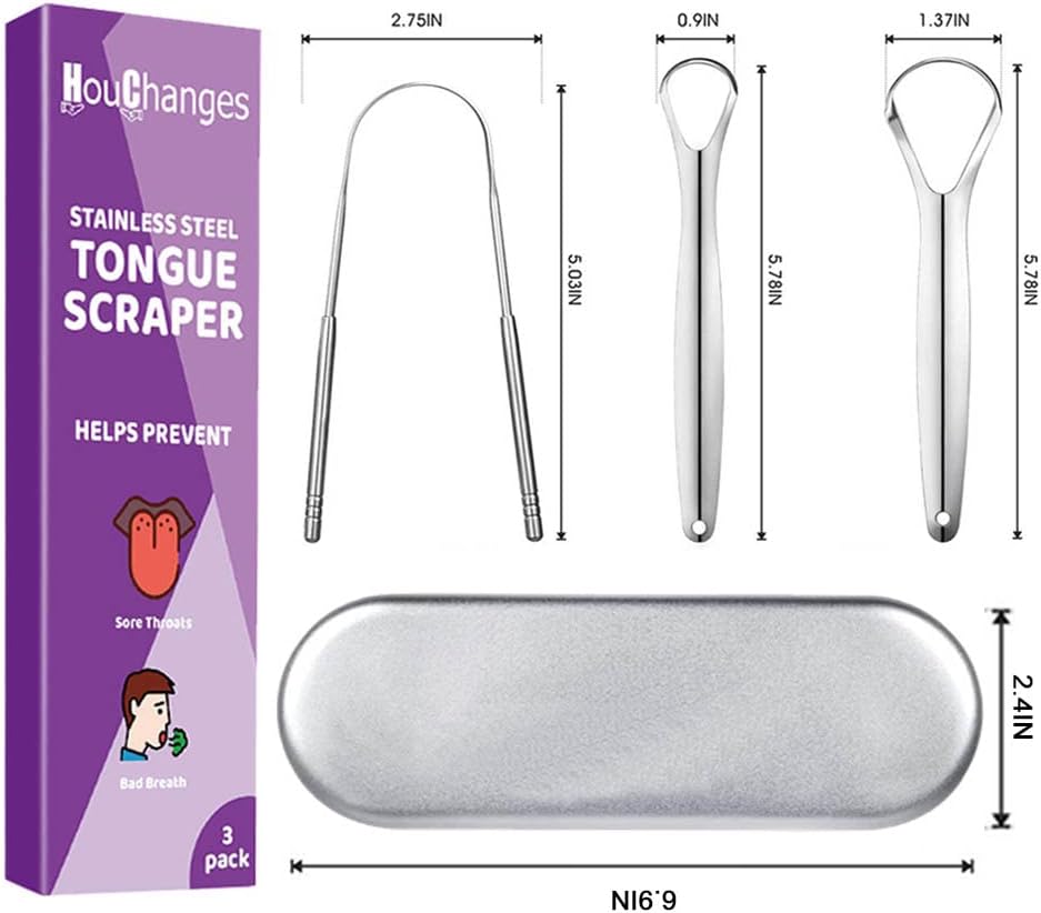 Tongue Scraper Cleaners with Case Fresh 3kind gift set Success