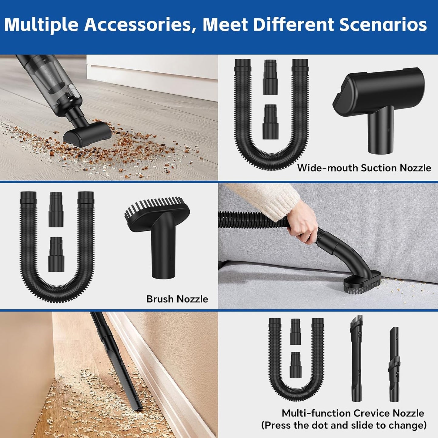 SIMWAL Handheld Car Vacuum Cleaner Cordless