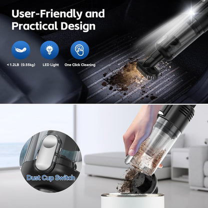 SIMWAL Handheld Car Vacuum Cleaner Cordless